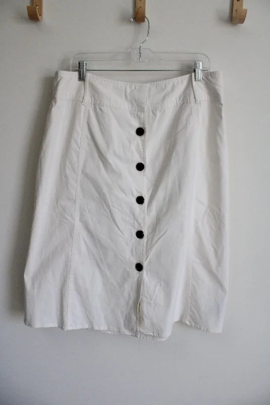 Worthington White Button Down Skirt | 16 cashmere skirt soft