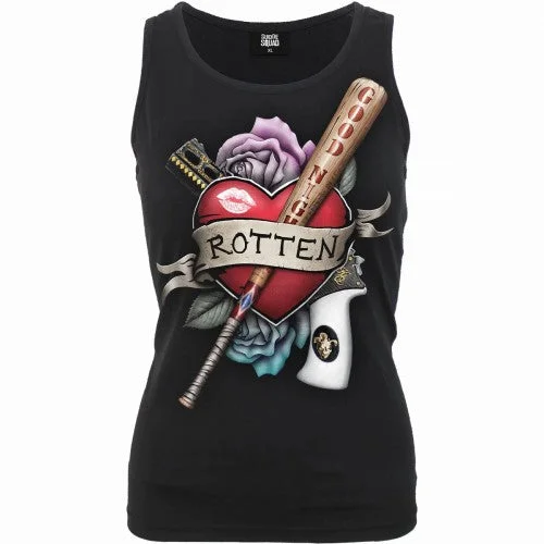 Spiral Direct Womens/Ladies Rotten Harley Quinn Razor Back Tank Top trendy tank top