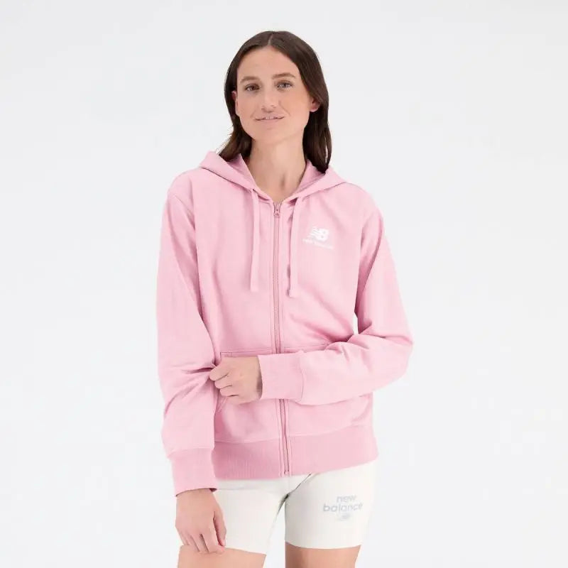 New balance women sweatshirt Zip Hoodie Drawstring Kangaroo Pocket