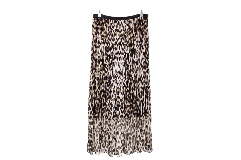 East 5th Pleated Leopard Print Skirt | M denim skirt classic