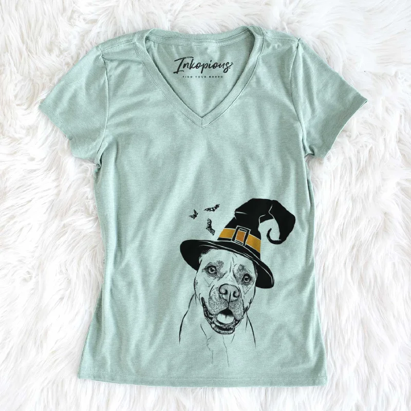 Witch Frankie Tankie the Boxer Mix - Women's V-neck Shirt essential tank top