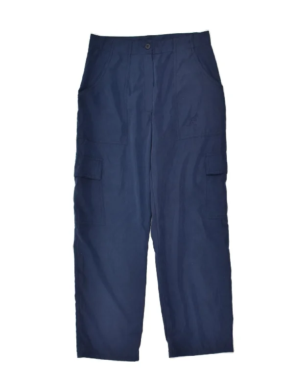 AUSTRALIAN L'ALPINA Womens Cargo Trousers IT 44 Medium W28 L24 Blue Trousers Chinos Classic