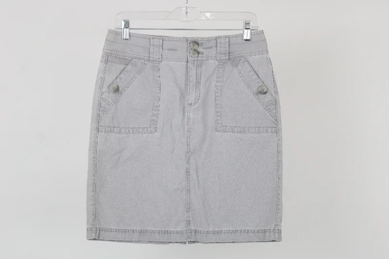 Eddie Bauer Gray Skirt | 2 denim skirt classic