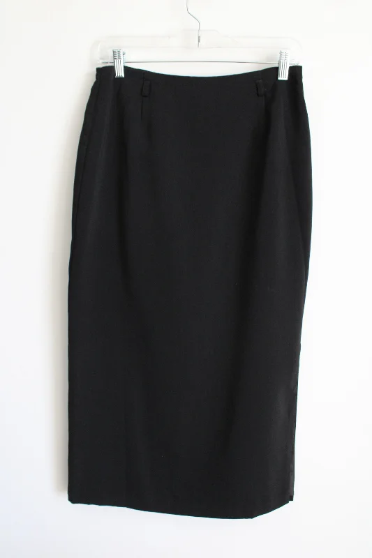 Sag Harbor Vintage Black Skirt | 10 lace skirt intricate