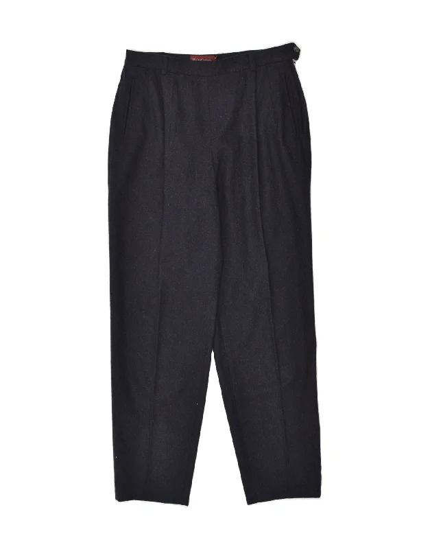 HENRY COTTONS Womens Tapered Suit Trousers IT 46 Large W30 L28 Navy Blue Trousers Bestseller Popular