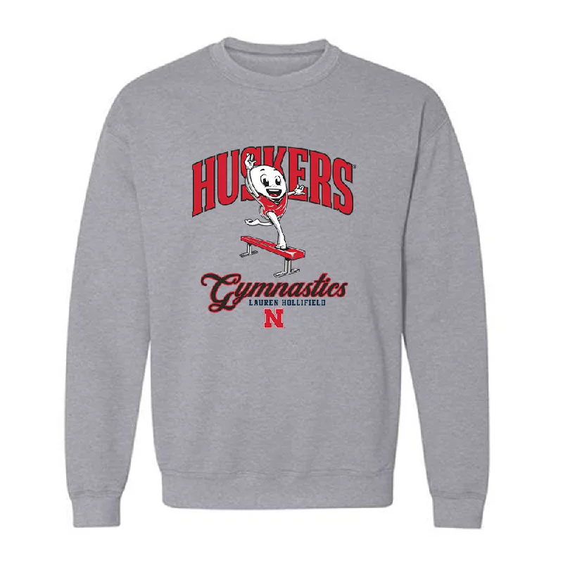 Nebraska - NCAA Women's Gymnastics : Lauren Hollifield - Fashion Shersey Crewneck Sweatshirt Hoodie with Set-In Sleeves Structured Classic