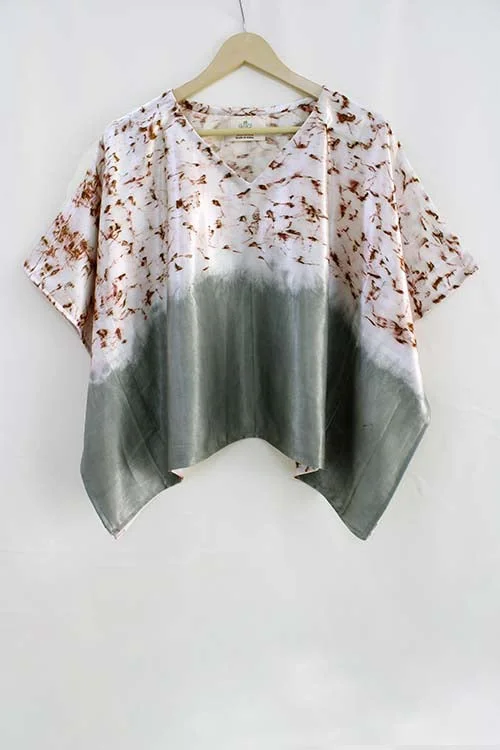 Bageeya "Nebula" Handwoven Mashru Crop Top Chenille Brocade Lace