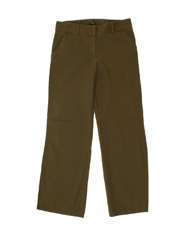 J. CREW Womens Straight Chino Trousers US 8 Medium W30 L32 Khaki Cotton Trousers Print Floral