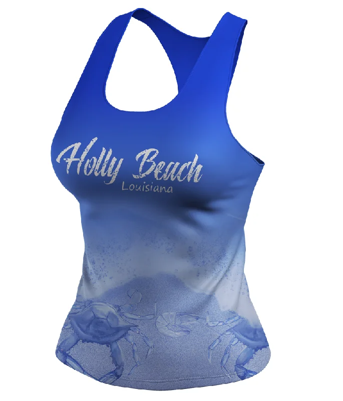 Holly Beach Tank Blue graphic tank top