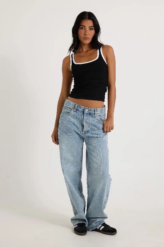 Angelo Tank Black basic tank top