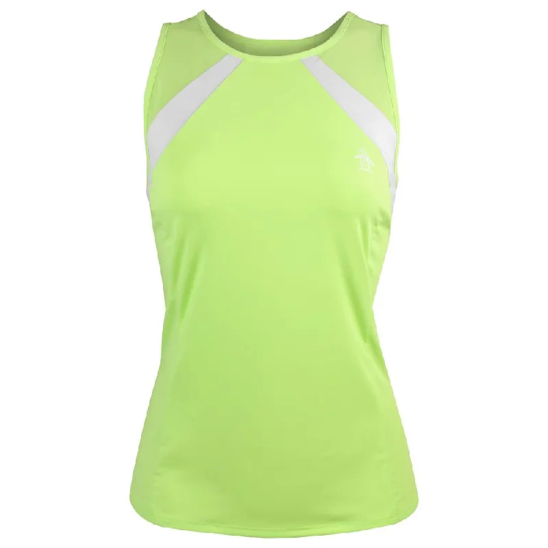 Penguin Women's Scoop Color Block Tank - Sharp Green open back tank