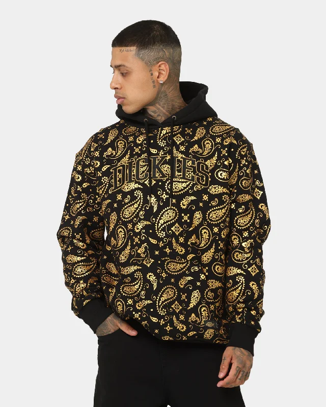 Dickies X Culture Kings CK 100 Pull Over Hoodie Black/Gold Hoodie with Slim Fit Tailored Modern