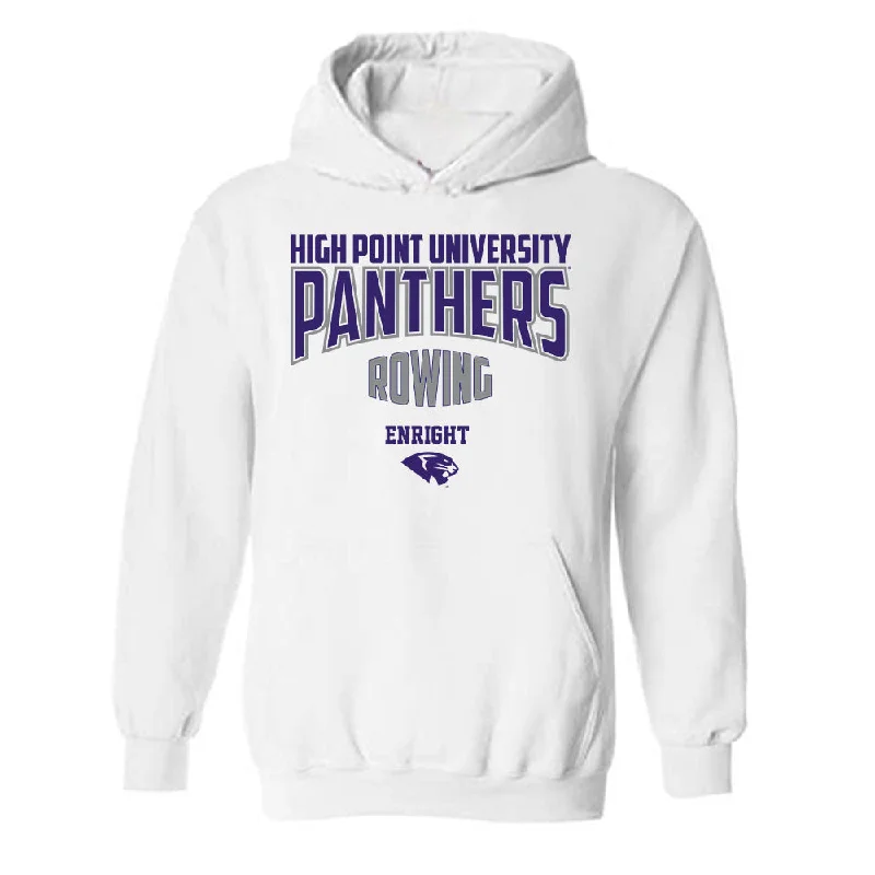 High Point - NCAA Women's Rowing : Caitlin Enright - Hooded Sweatshirt Hoodie with Cuffed Sleeves Snug Secure