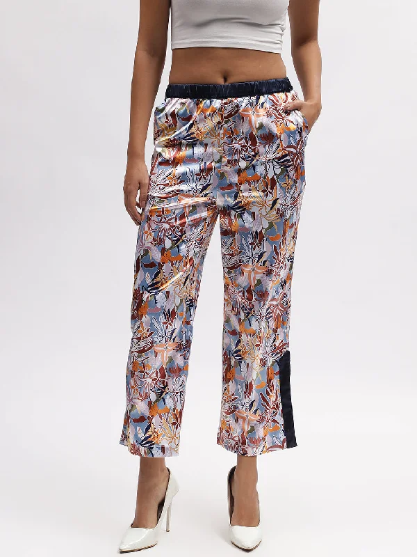 Iconic Women Multi Printed Regular Fit Trouser Trousers Custom Made