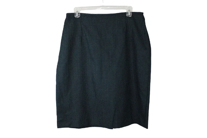 Vintage Karin Stevens Green Plaid Skirt | 12 cashmere skirt plush