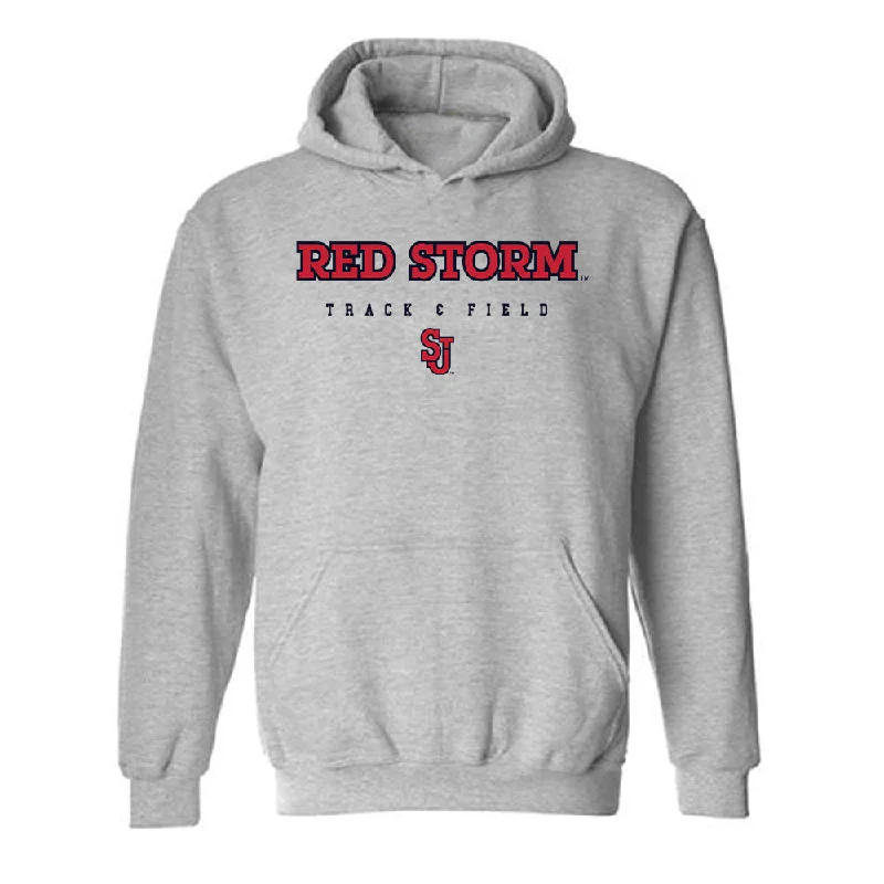 St. Johns - NCAA Women's Track & Field : Jade Dockery - Classic Shersey Hooded Sweatshirt Hoodie with Sequins Glamorous Eye-catching