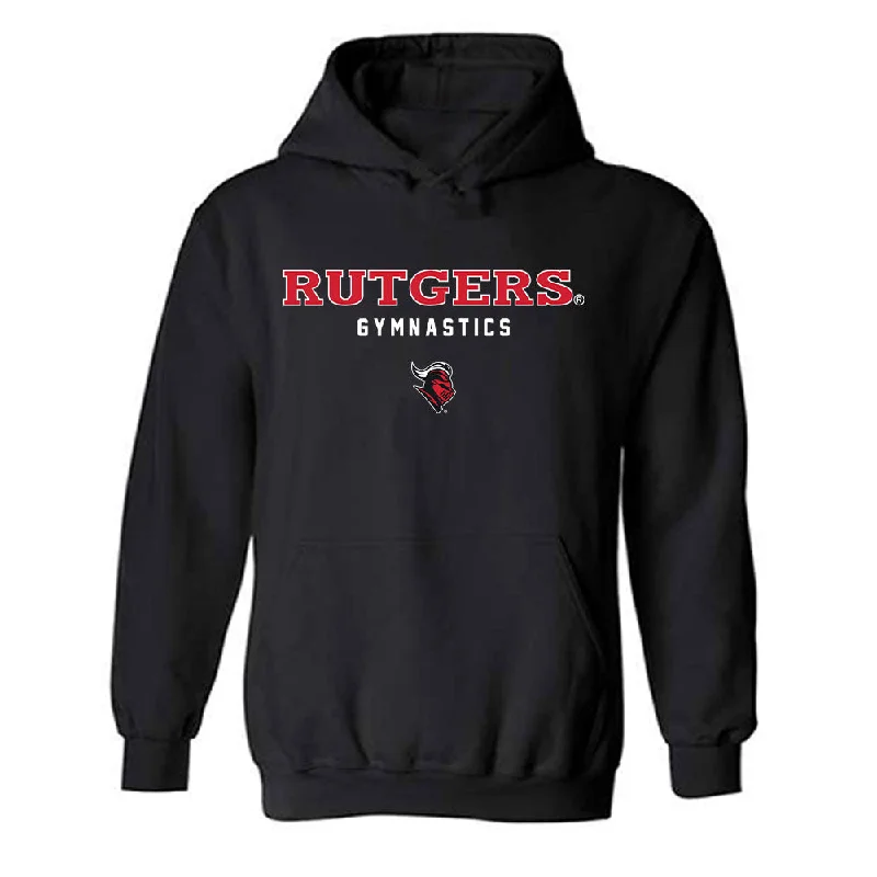 Rutgers - NCAA Women's Gymnastics : Kimmi Shiau - Phase 1 Shersey Hooded Sweatshirt Hoodie with Applique Textured Unique