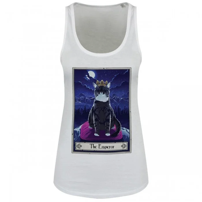 Deadly Tarot Womens/Ladies The Emperor Felis Floaty Tank Top workout tank top