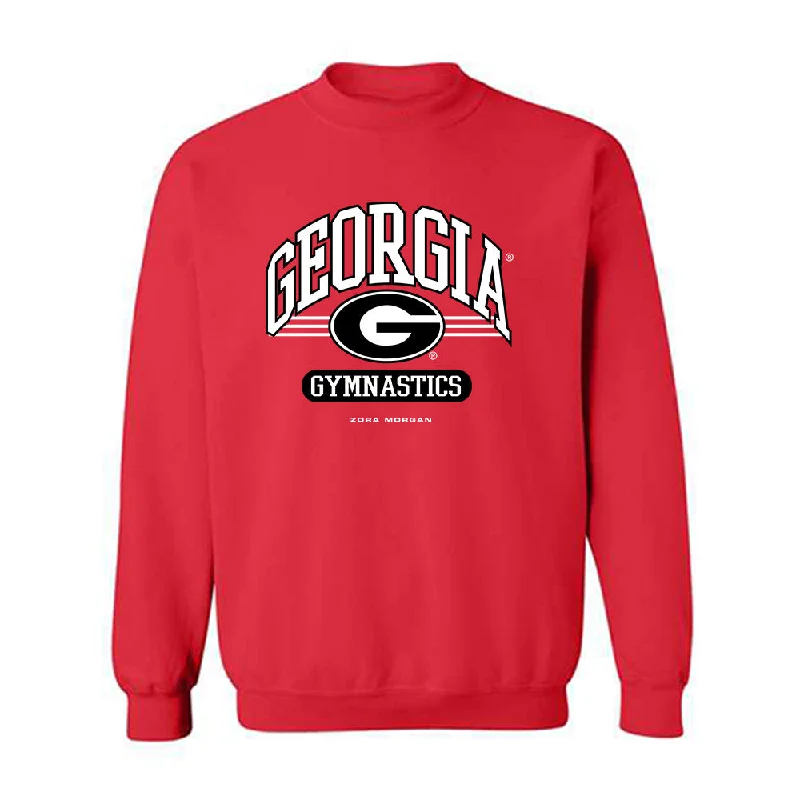 Georgia - NCAA Women's Gymnastics : Zora Morgan - Classic Fashion Shersey Crewneck Sweatshirt Hoodie with Tied Waist Feminine Flattering