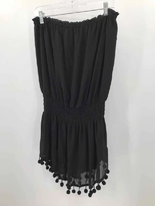 Pre-Owned Ramy Brook Black Size Large Strapless Tank solid color tank