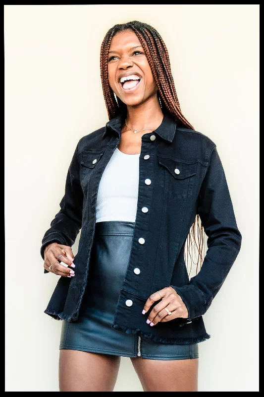 Tall Denim Peplum Jacket Cotton Jacket Linen Jacket Terry Jacket