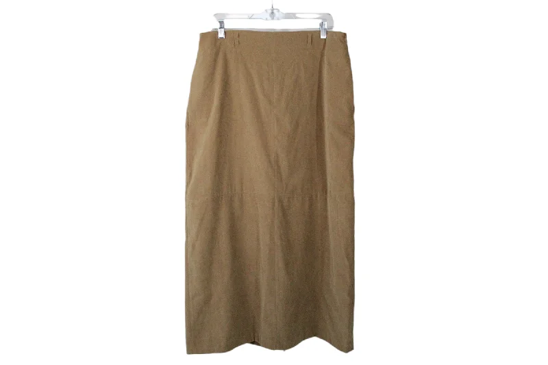 White Stag Brown Suede Finish Skirt | 14 silk skirt luxurious