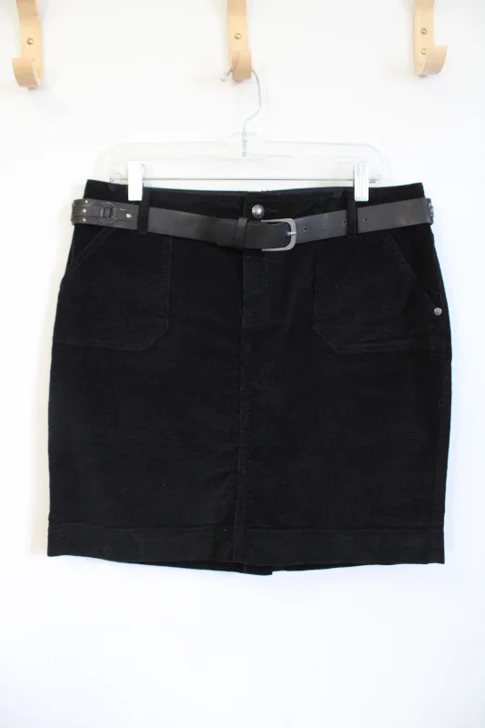 Sonoma Petite Black Corduroy Skirt | 8 cashmere skirt soft