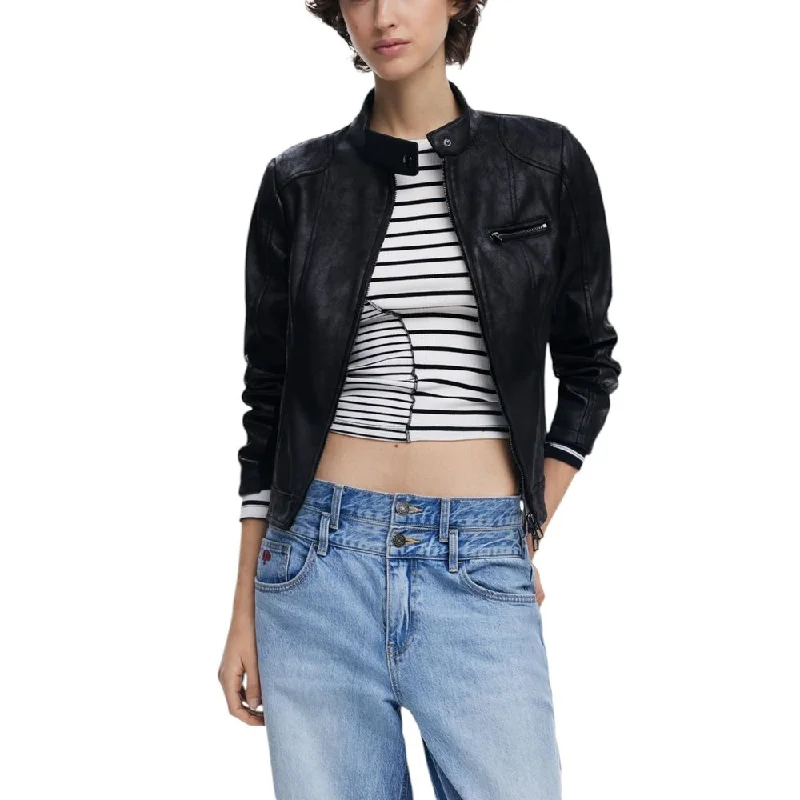Desigual  Polyester Jackets & Women's Coat Herringbone Jacket Houndstooth Jacket Plaid Jacket