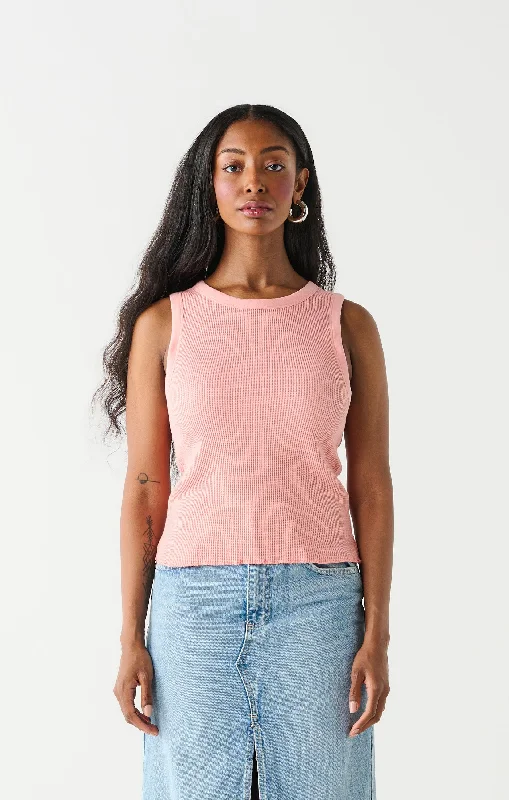 Waffle Knit Tank Top 2324304 D ribbed tank top