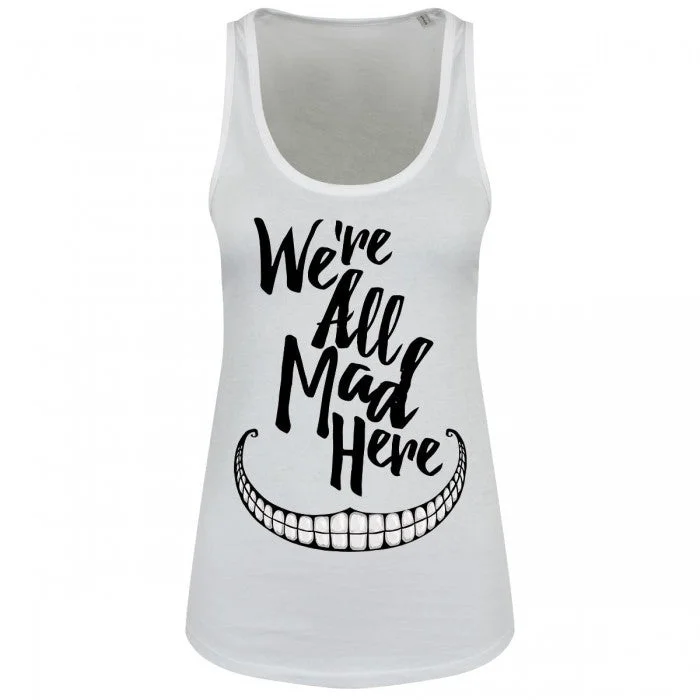 Grindstore Womens/Ladies We`re All Mad Here Floaty Tank yoga tank top