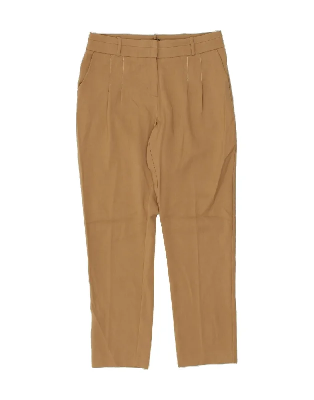 OASIS Womens Tapered Suit Trousers EU 36 Small W30 L28  Beige Polyester Trousers Solid Black