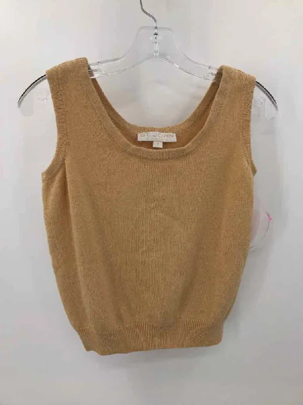 Pre-Owned St John Gold Size Small Knit Tank Top cropped tank top