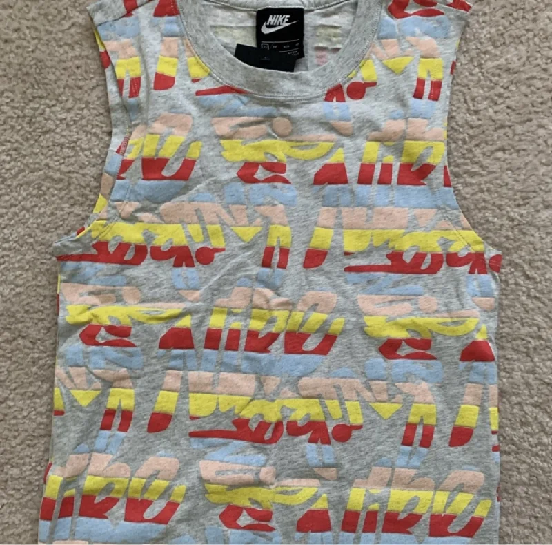 Logo Print Tank Top scoop neck tank