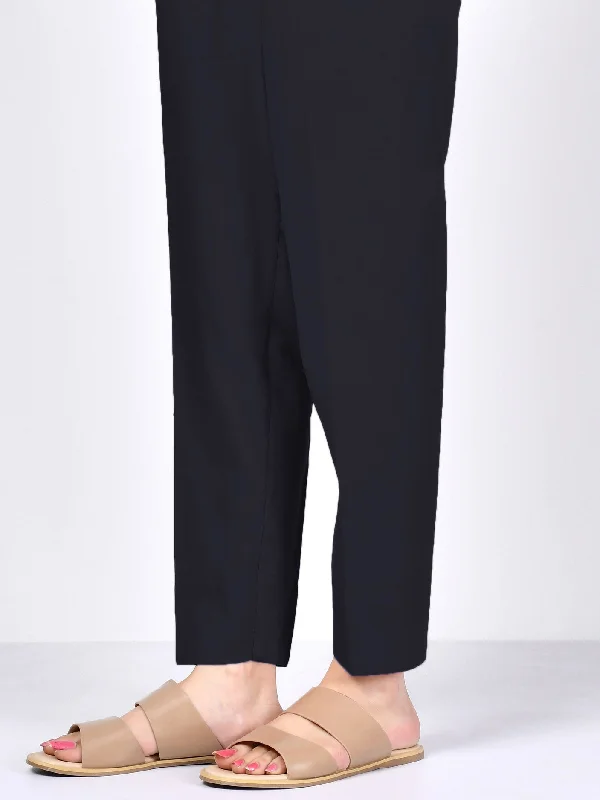 Satin Straight Trouser - Black Trousers Cargo pockets