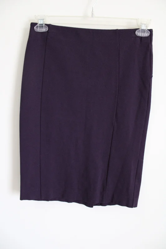 Ann Taylor Purple Stretch Fitted Skirt | 2 chiffon skirt lightweight