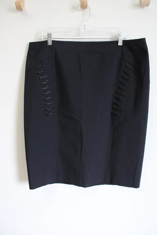 Lafayette 148 New York Black Skirt | 16 cotton skirt soft