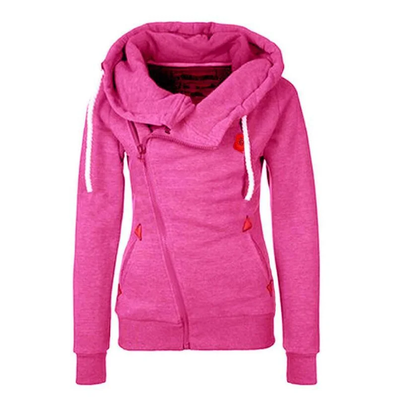 Solid Women Hoodies Sweatshirts Hoodies Women Zipper Design Thicken Hoody Women hooded jacket S-XL Size Rayon Jacket Velvet Jacket Corduroy Jacket