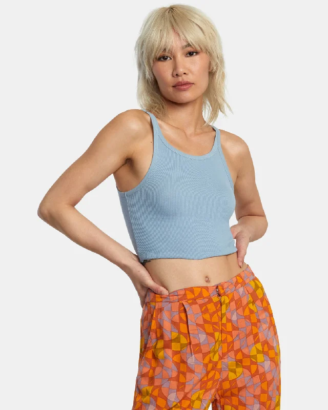 Slide Tank Top - Dusty Blue black tank top