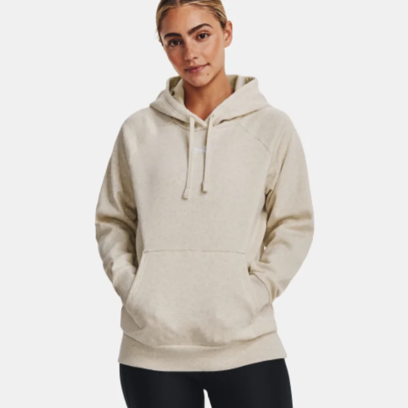 Women's Under Armour Rival Fleece Hoodie Pullover Hoodie with Relaxed Fit Easy Casual