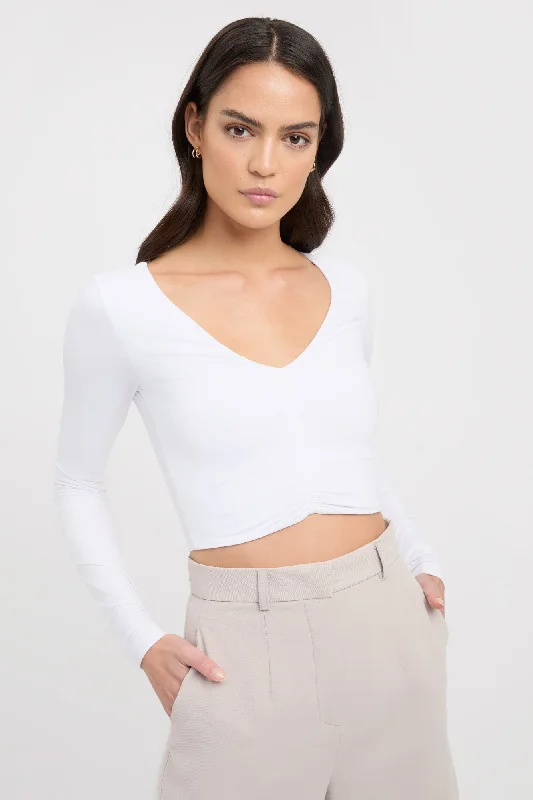 Tomi Crop Top Knit Fabric Woven Fabric Fleece Fabric