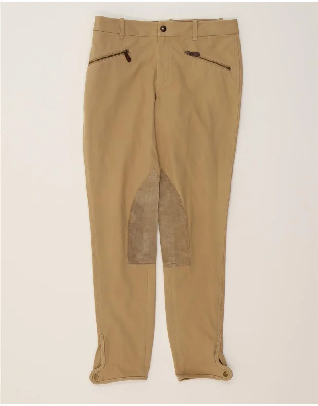 RALPH LAUREN Womens Slim Casual Trousers US 6 Medium W30 L28 Beige Cotton Trousers Recommended Stylist