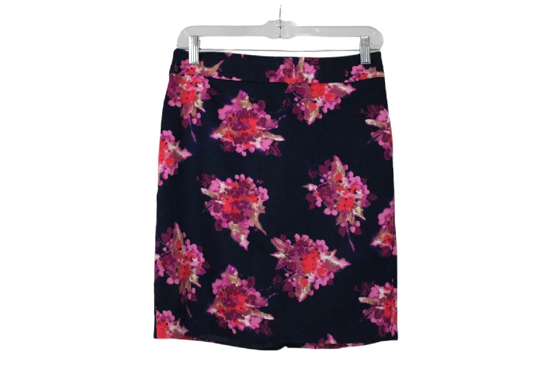 Ann Taylor LOFT Blue Floral Skirt | 4 midi skirt versatile