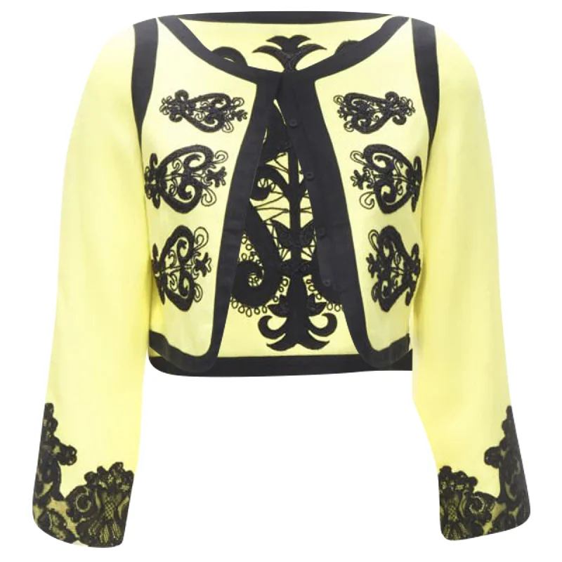 Christian Lacroix Matador embroidery cropped jacket Snapped Jacket Toggled Jacket Drawstring Jacket