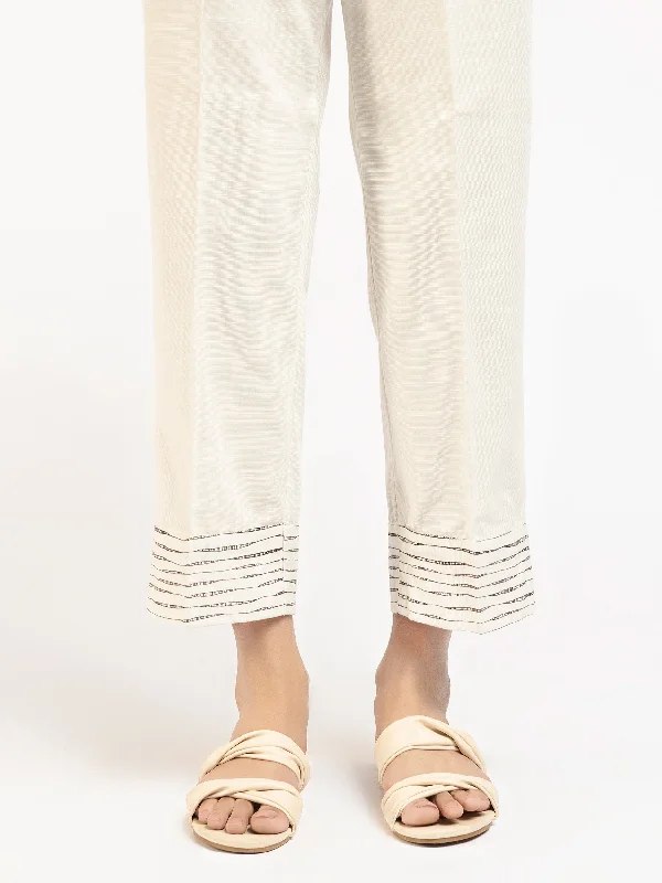 Printed Khaddar Trousers Trousers stylish elegant