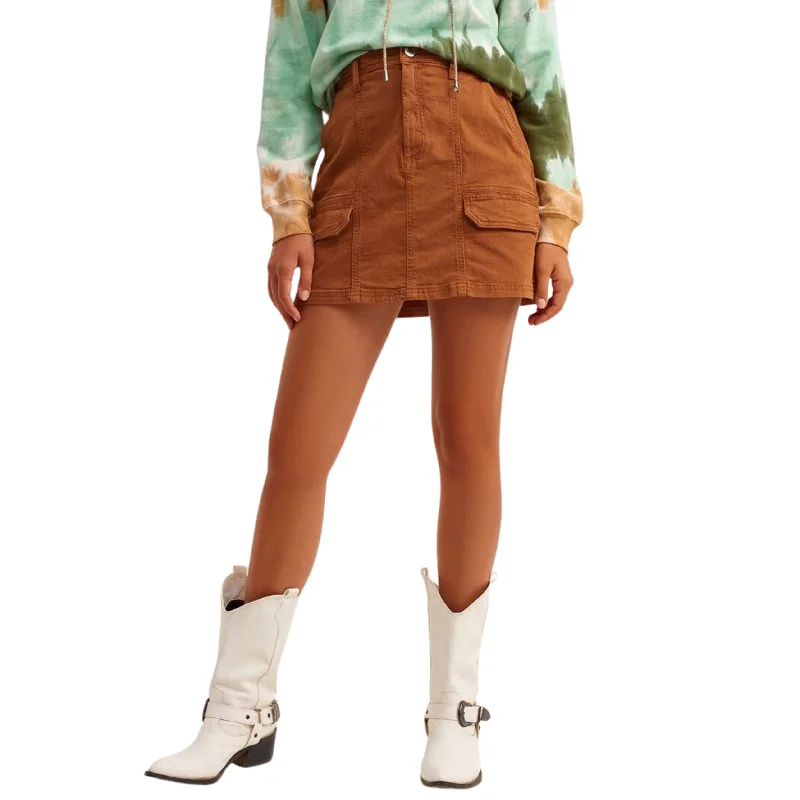 OXXO -  A-Line Pocket Mini Skirt velvet skirt luxury