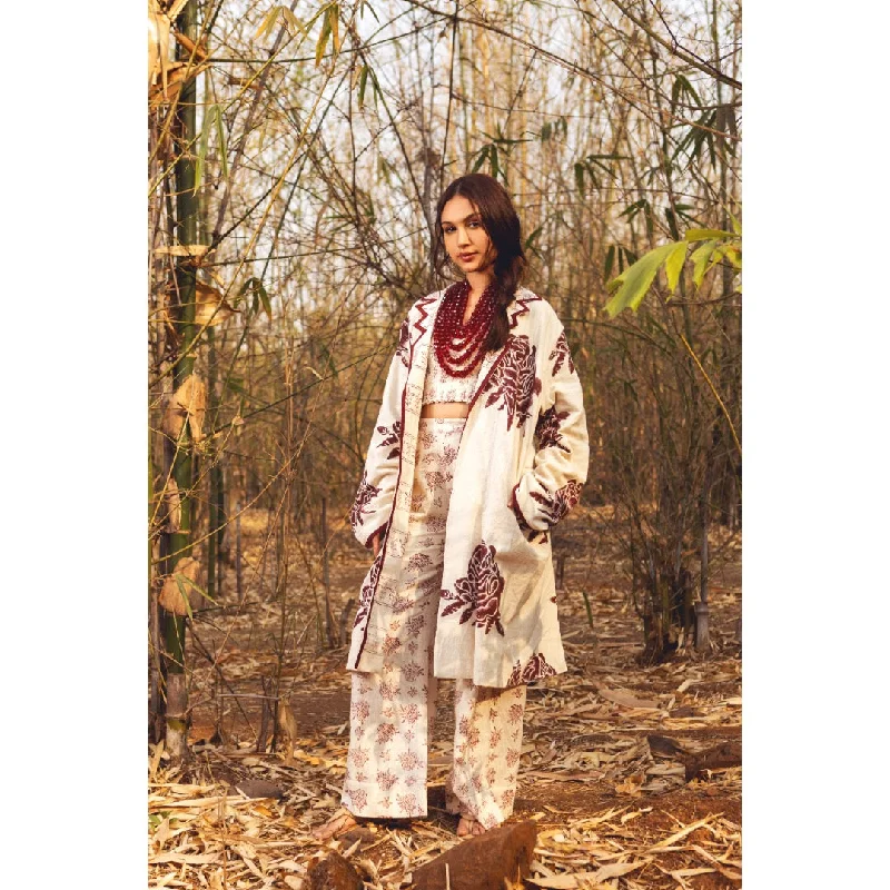 Wild Rose Kala Cotton Women's Jacket Cotton Fabric Linen Fabric Terry Fabric