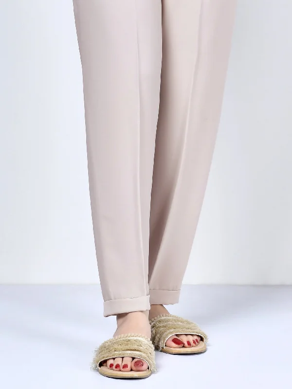 Straight Trouser-Light Beige Trousers fashionable trendy