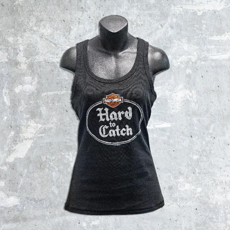 Wild Fire Harley Davidson- Ladies Hard to Catch Scoop Neck Tank spandex blend tank