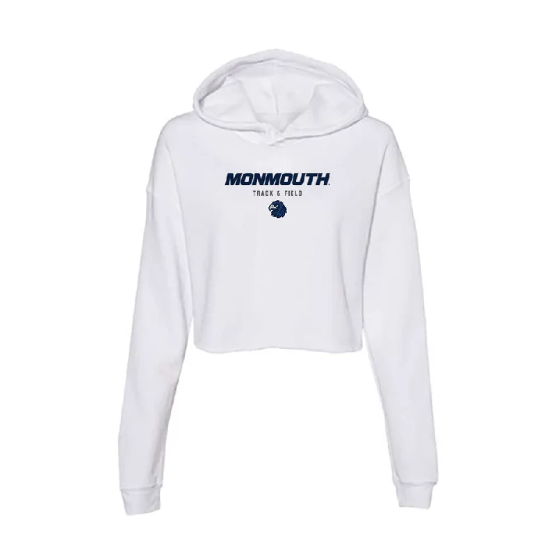 Monmouth - NCAA Women's Track & Field : Hailey Guerrieri - Women's Crop Fleece Hoodie Hoodie with Elastic Cuffs Stretchable Comfortable