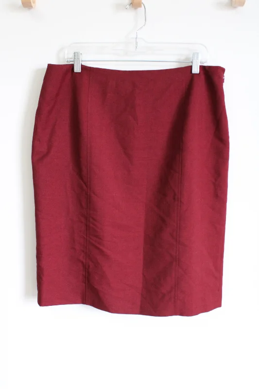 Jones Studio Separates Red Pencil Skirt | 14 leather skirt bold